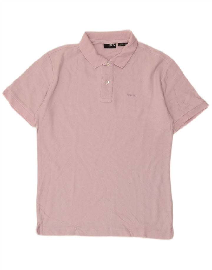 Tricou polo Fila pentru bărbați, bumbac violet mic