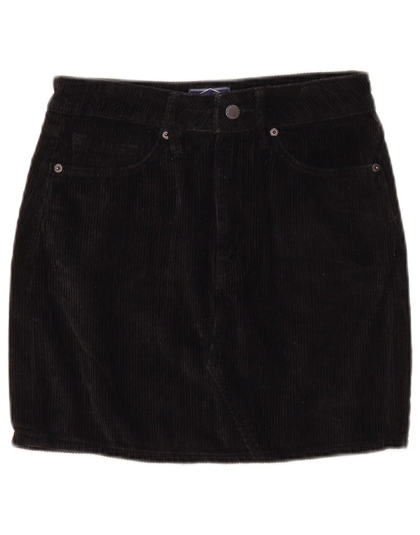 Fusta Mini velur Superdry pentru femei W26, bumbac negru mic