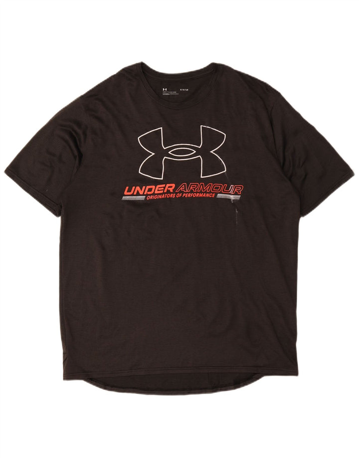 Tricou grafic Under Armour pentru bărbați Top mare negru