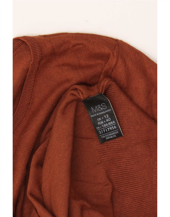 Pulover cardigan pentru femei Marks & Spencer UK 12 Medium Brown Viscose