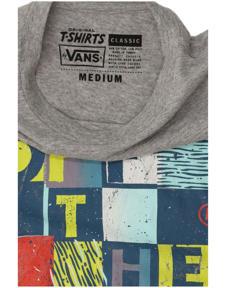 Tricou grafic Vans pentru bărbați Top din bumbac gri mediu