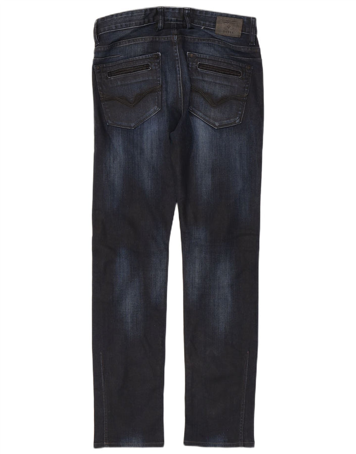 Blugi pentru bărbați Guess drepte W30 L32 bumbac bleumarin
