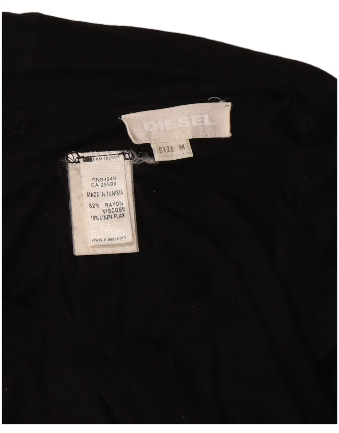 Pulover cardigan cu paragate Diesel pentru femei UK 12 Medium Black Rayon