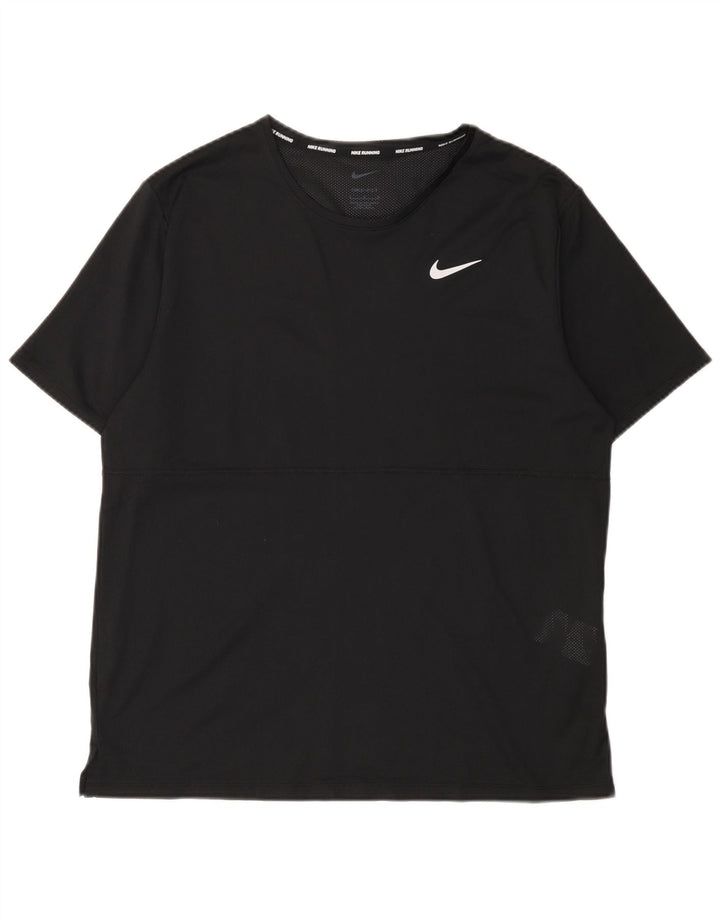 Tricou Nike Dri Fit pentru bărbați Top mare din poliester negru