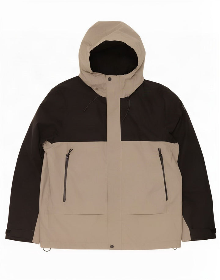 Jachetă de ploaie cu glugă pentru bărbați Marks & Spencer UK 42 XL Gri poliester color bloc