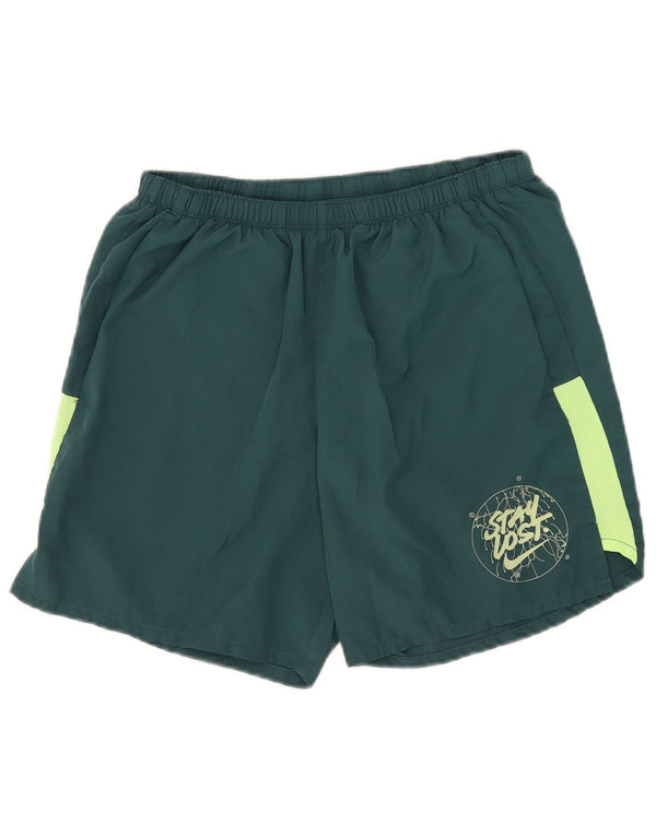 Pantaloni scurți sport Nike Dri Fit Graphic pentru bărbați, mari, verzi, din poliester