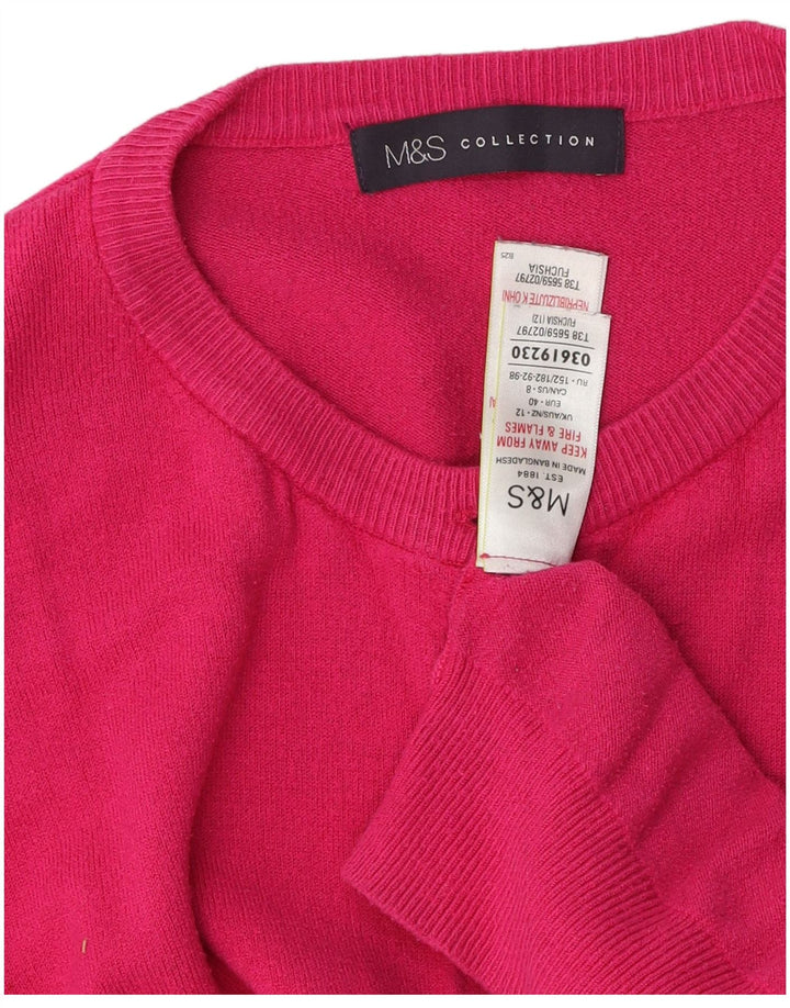Pulover cardigan pentru femei Marks & Spencer UK 12 Medium Pink Viscose