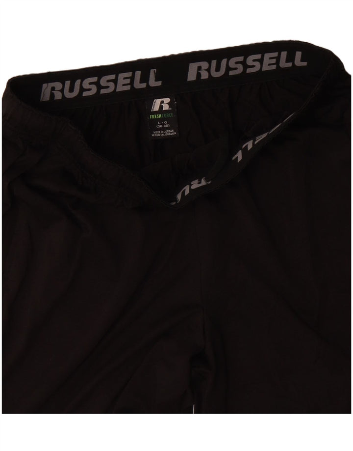 RUSSELL ATHLETIC Pantaloni scurți sport pentru bărbați, mari, negru, poliester