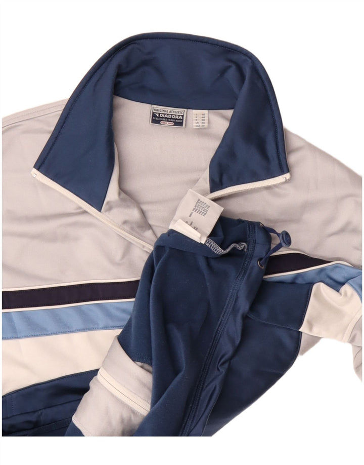 Jachetă de trening pentru bărbați Diadora UK 36, poliester alb, mic