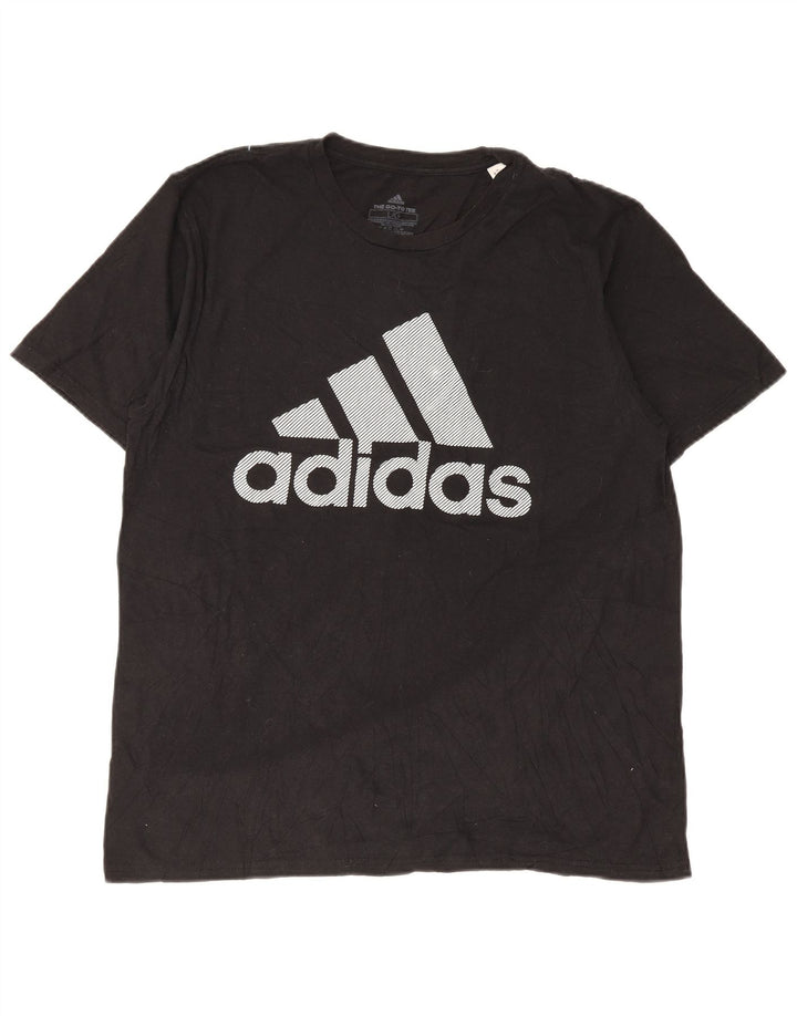 Tricou grafic pentru bărbați Adidas Top mare negru