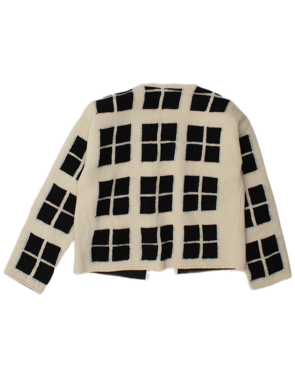 Pulover cardigan deschis pentru femei Seventy IT 42 Medium Off White Geometric