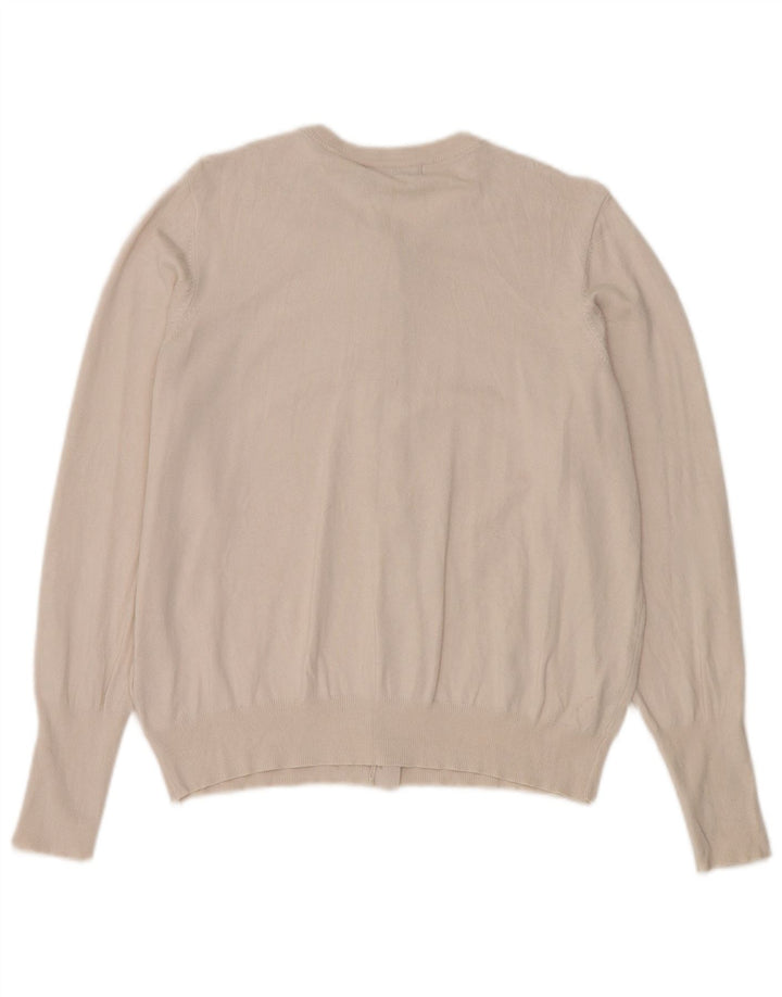 Pulover cardigan pentru femei Marks & Spencer UK 16 mare, bej, viscoză