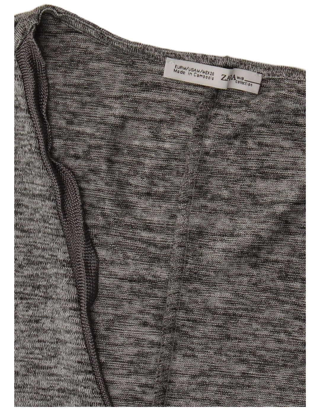 Vest Vest Top Femei Zara UK 12 Medium Gri Flecked