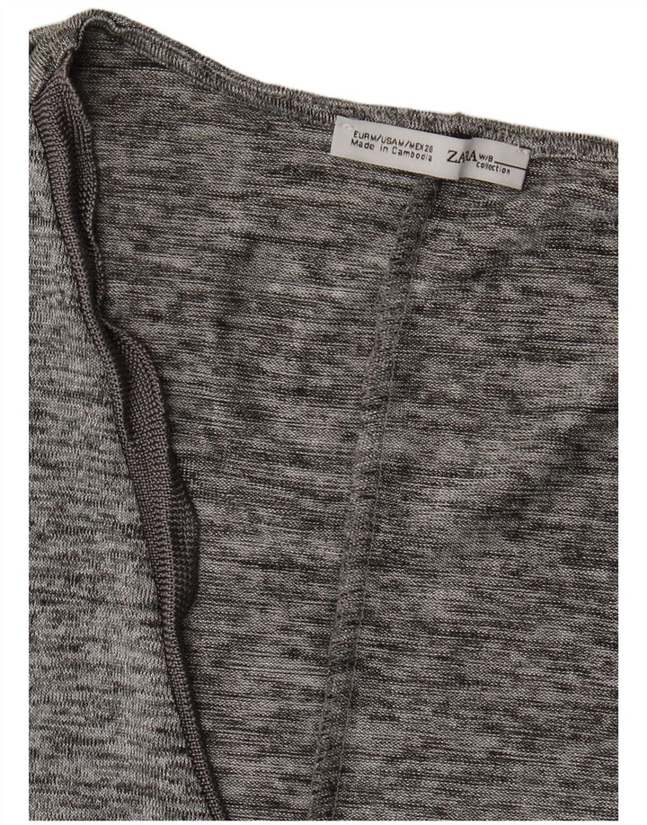 Vest Vest Top Femei Zara UK 12 Medium Gri Flecked