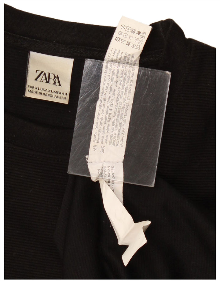Tricou pentru bărbați Zara Top XL Bumbac negru