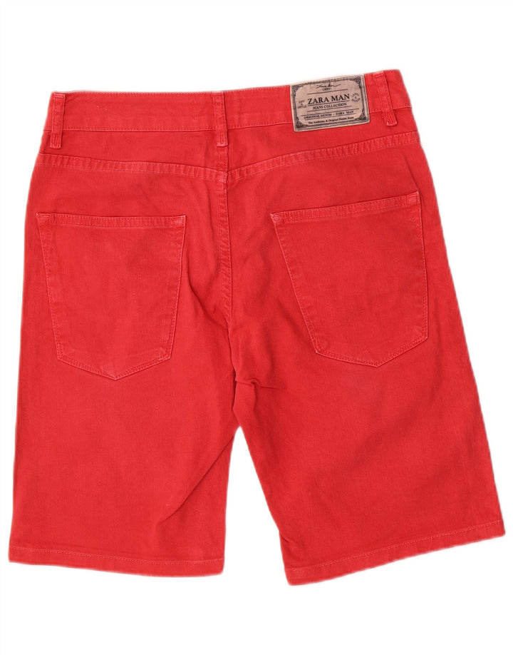 Pantaloni scurți din denim pentru bărbați Zara EU 40 Medium W31 Roșu