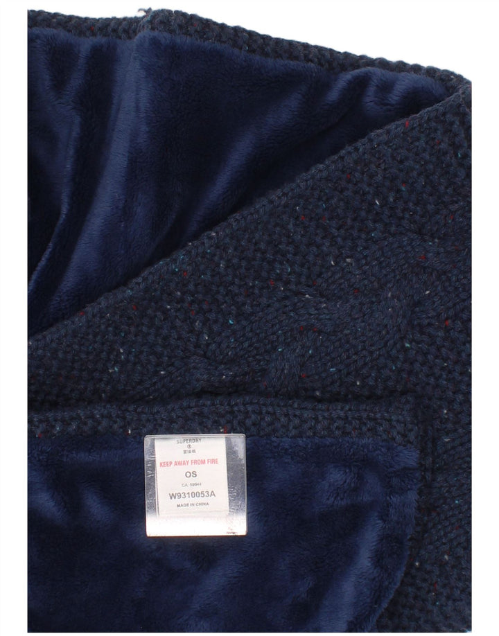 Eșarfă dreptunghiulară tricotată pentru femei Superdry, mărime unică, albastru marin pete de iarnă