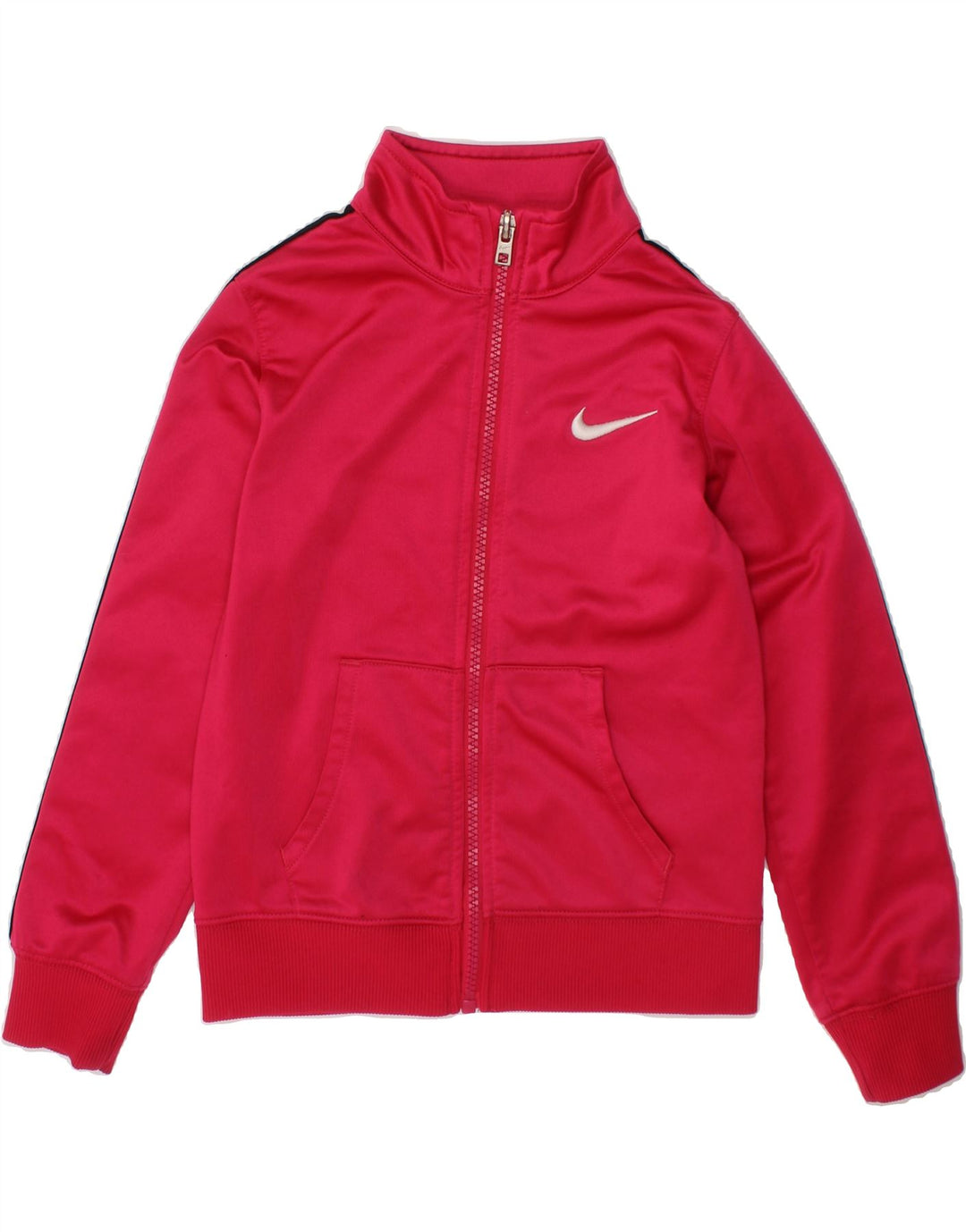 NIKE Girls Tracksuit Top Jacket 5-6 Years Medium Pink Colourblock Vintage Nike and Second-Hand Nike from Messina Hembry 
