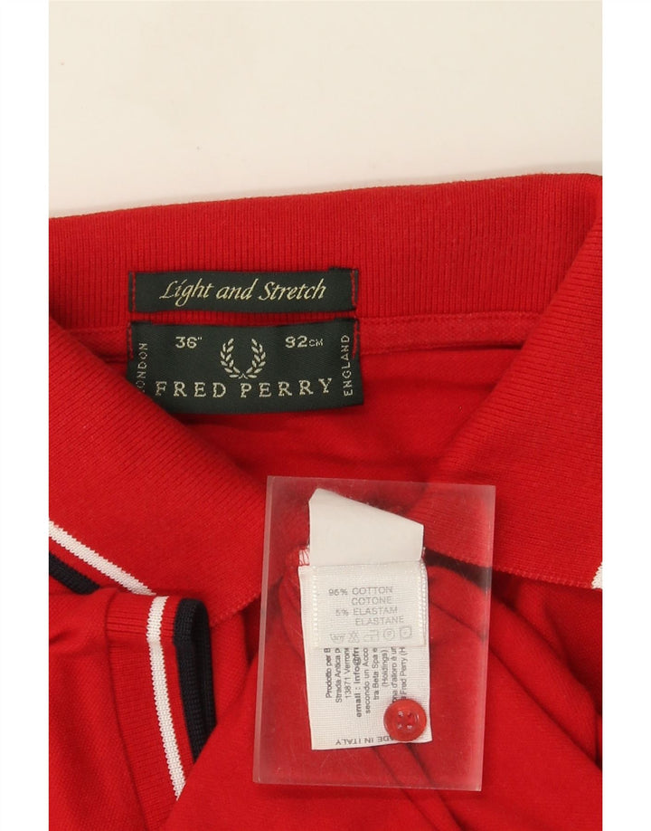 Cămașă polo Fred Perry pentru bărbați, bumbac roșu mic