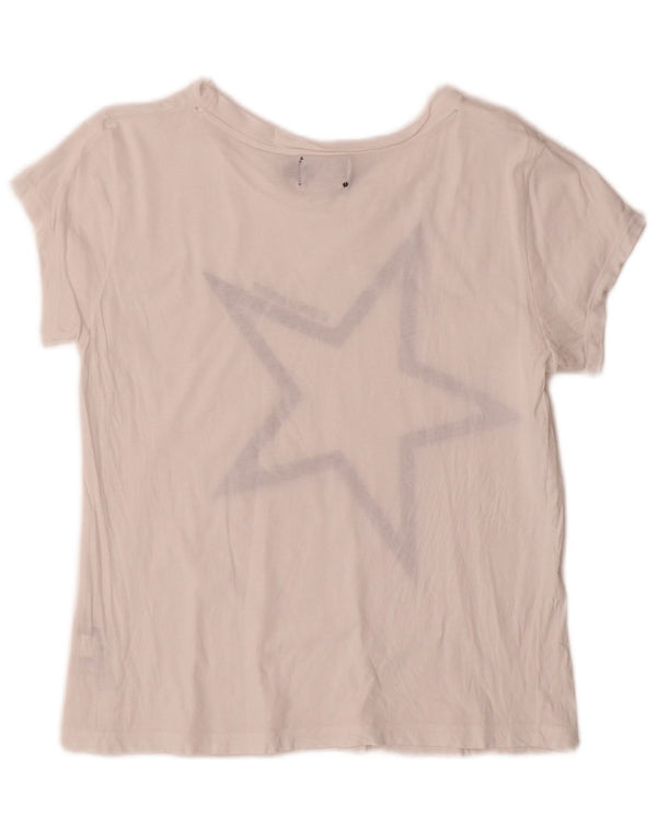Converse Womens Graphic T-Shirt Top UK 14 Large White Cotton