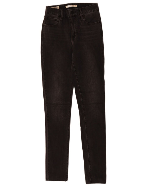 Blugi skinny cu talie înaltă pentru femei LEVI'S 721 W26 L30 bumbac gri