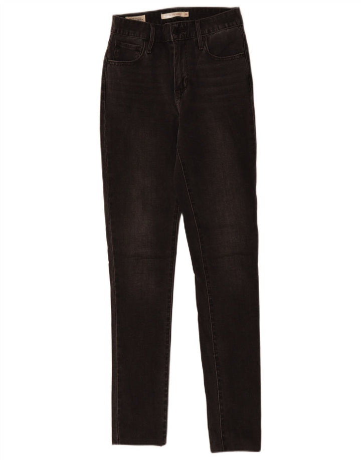 Blugi skinny cu talie înaltă pentru femei LEVI'S 721 W26 L30 bumbac gri