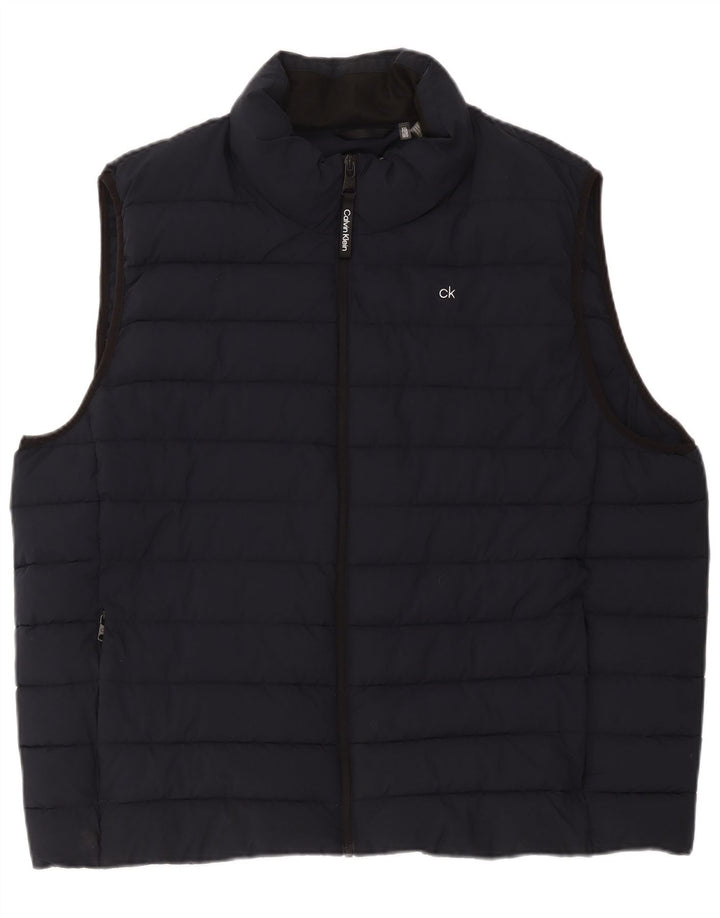 Gilet căptușit pentru bărbați Calvin Klein UK 44 2XL poliester bleumarin