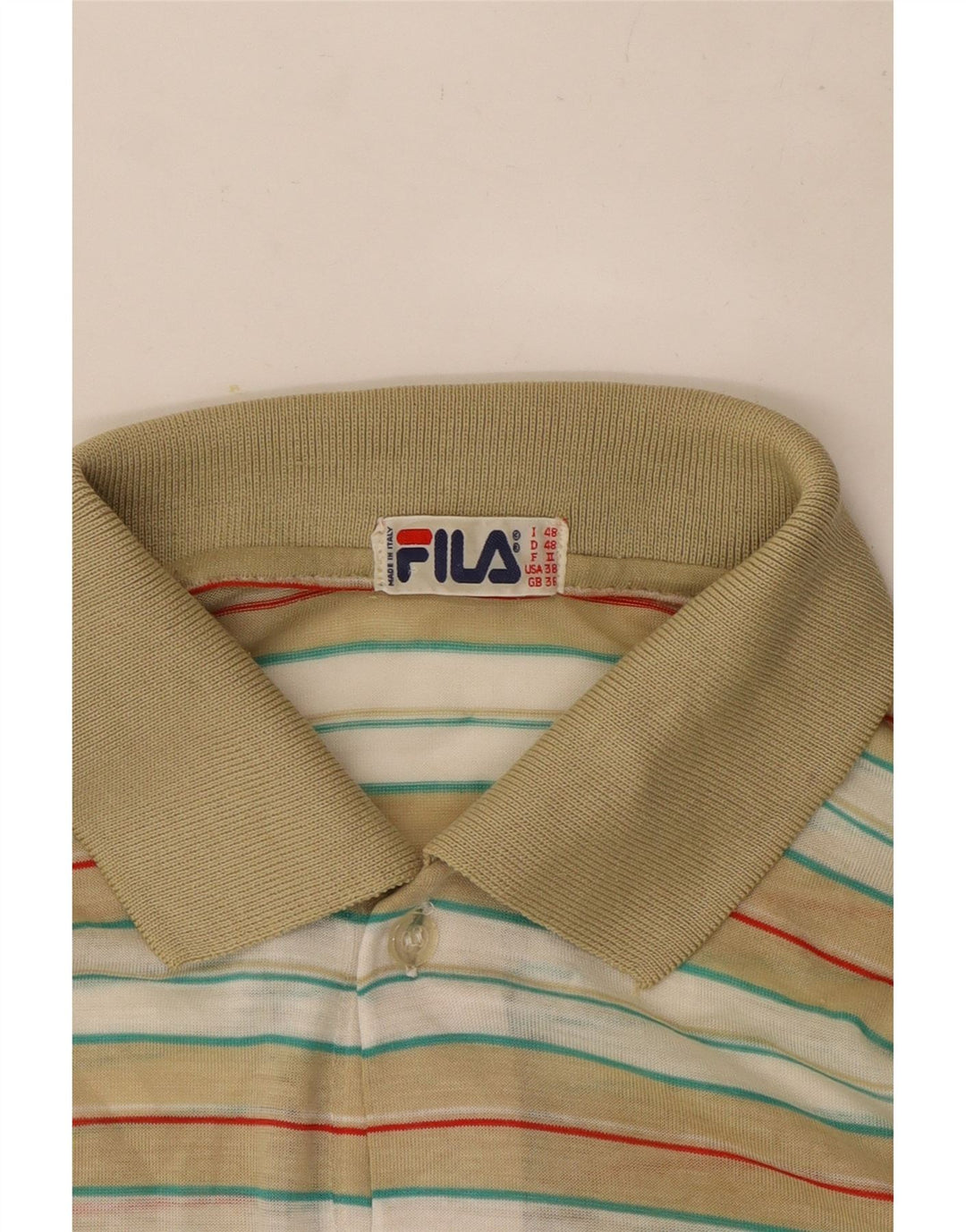 Tricou polo Fila pentru bărbați UK 36 Mic, cu dungi multicolore
