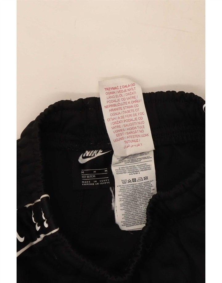 Pantaloni scurți sport grafic Nike pentru băieți 10-11 ani poliester negru mediu