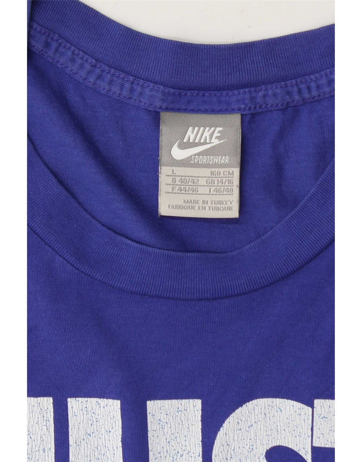 Tricou grafic Nike pentru femei Top UK 14/16 Large Blue