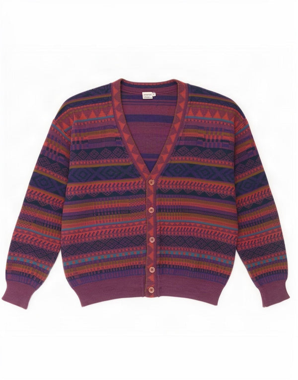 Pulover Cardigan Vintage pentru Barbati IT 50 Mediu Multicolor Geometric