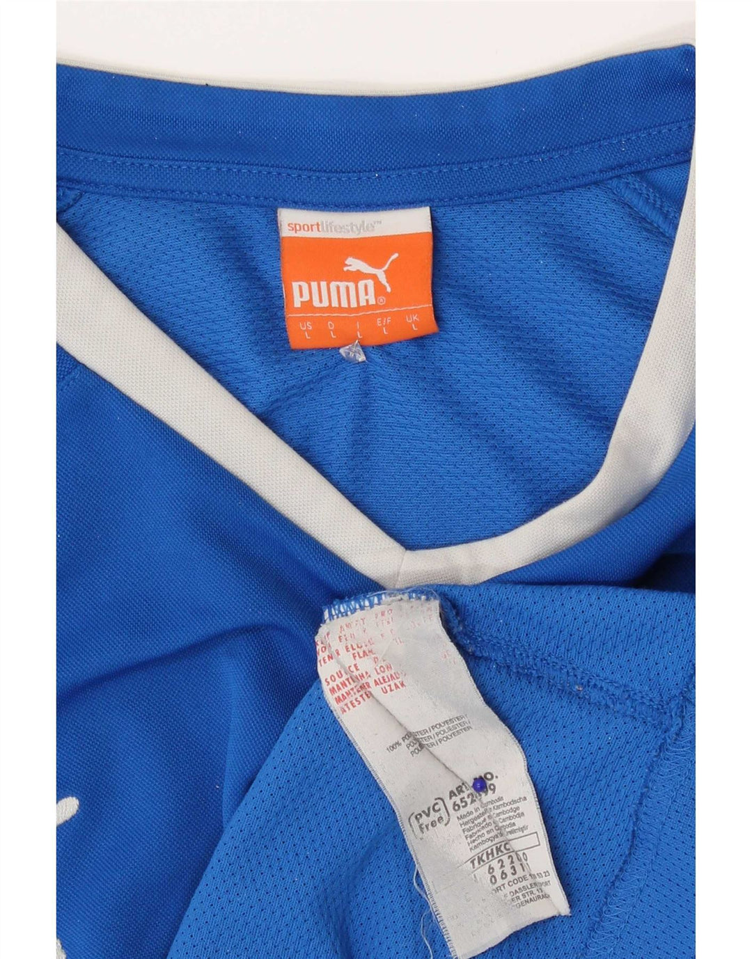 Tricou pentru bărbați Puma Top mare, albastru, poliester color bloc