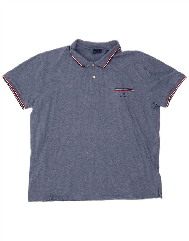 Tricou polo pentru bărbați Gant 3XL, bumbac albastru