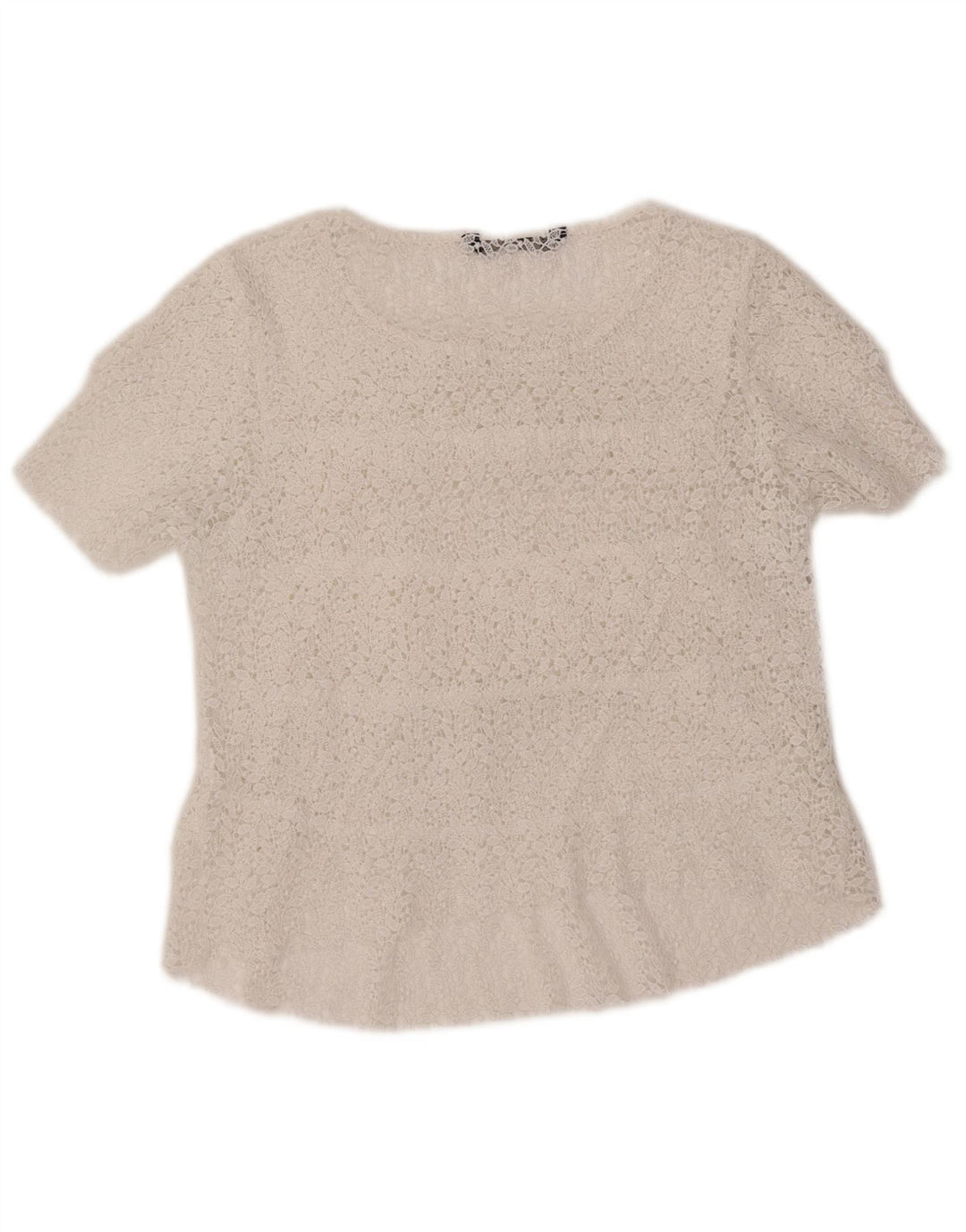 Top Bluză Crop ZARA pentru femei UK 12 Medium White Floral