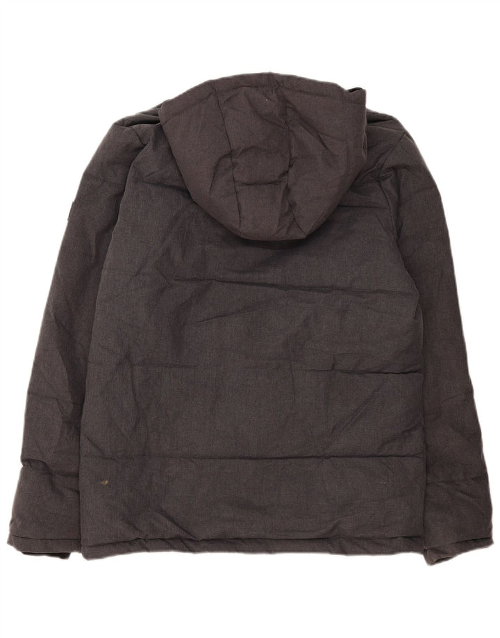 Jack & Jones Jachetă căptușită cu glugă pentru băieți 15-16 ani, gri cu pete