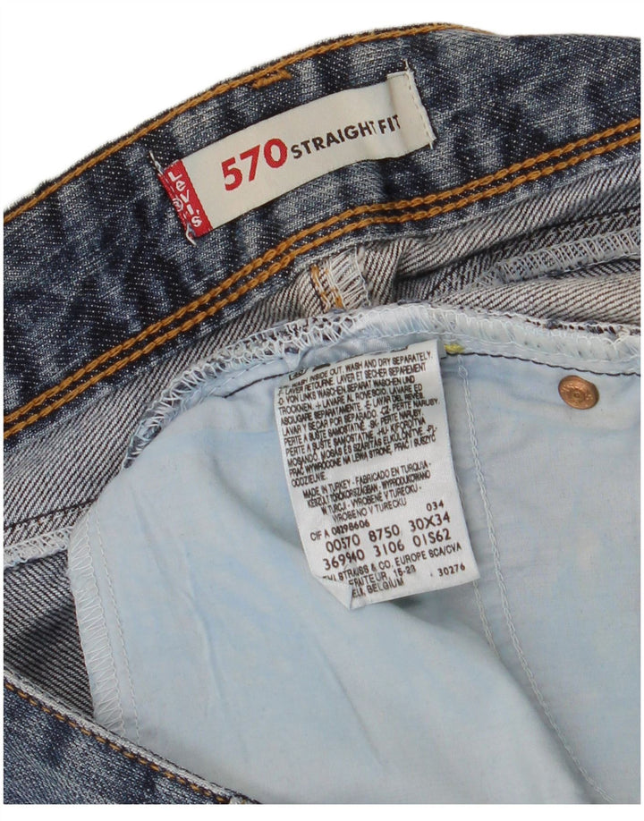 Blugi drepti 570 pentru femei LEVI'S L30 L34 Bumbac albastru