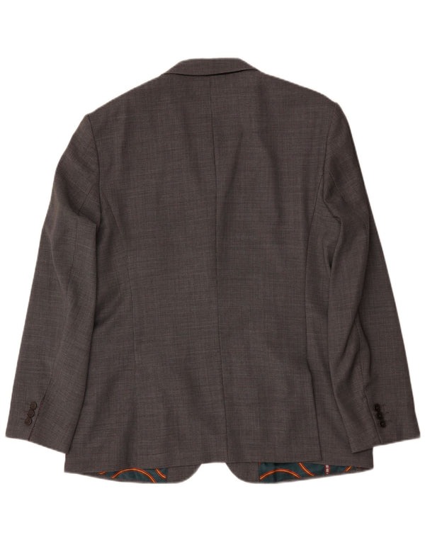 Jachetă pentru bărbați Ted Baker, cu 2 nasturi, cu tăiere obișnuită, UK 44 2XL, lână gri