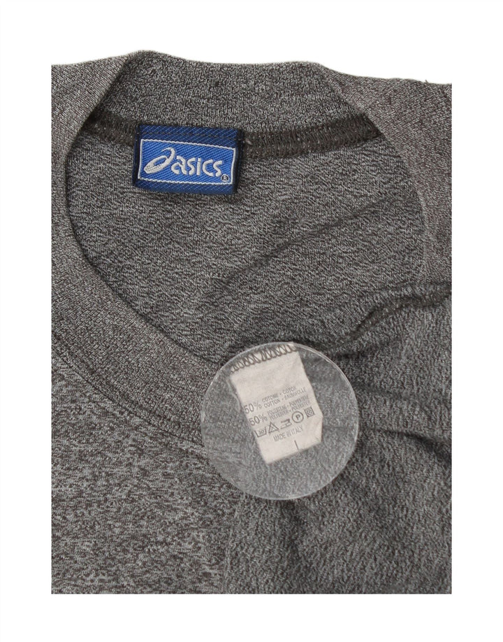 Tricou grafic Asics pentru bărbați Top mare din bumbac cu pete gri