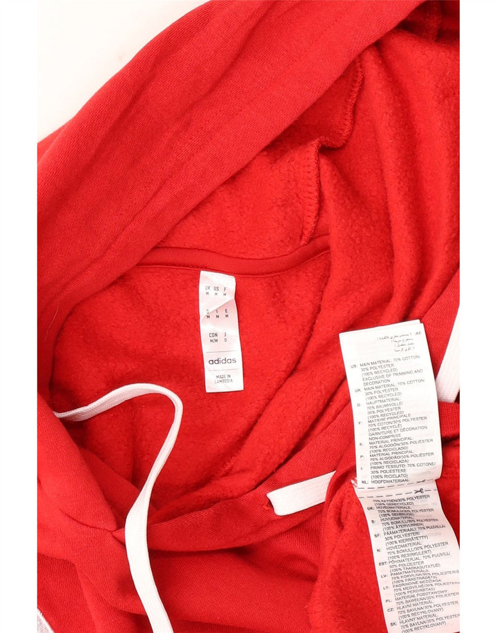Pulover Adidas pentru bărbați, bumbac roșu mediu