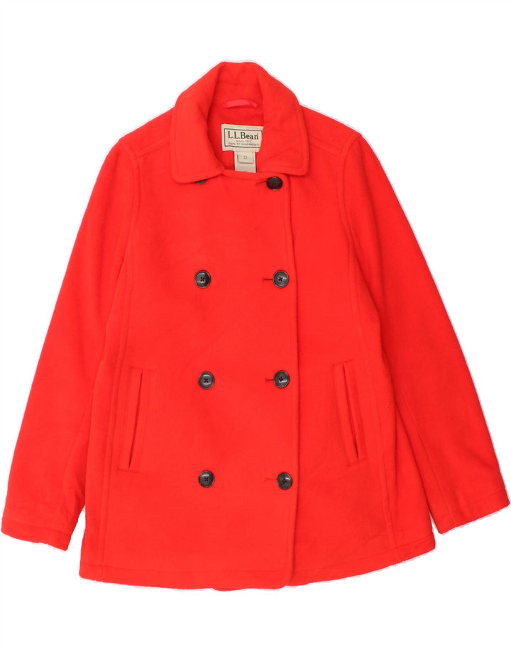 L.L.BEAN Womens Pea Coat UK 6 XS Red Polyester Vintage L.L.Bean and Second-Hand L.L.Bean from Messina Hembry 