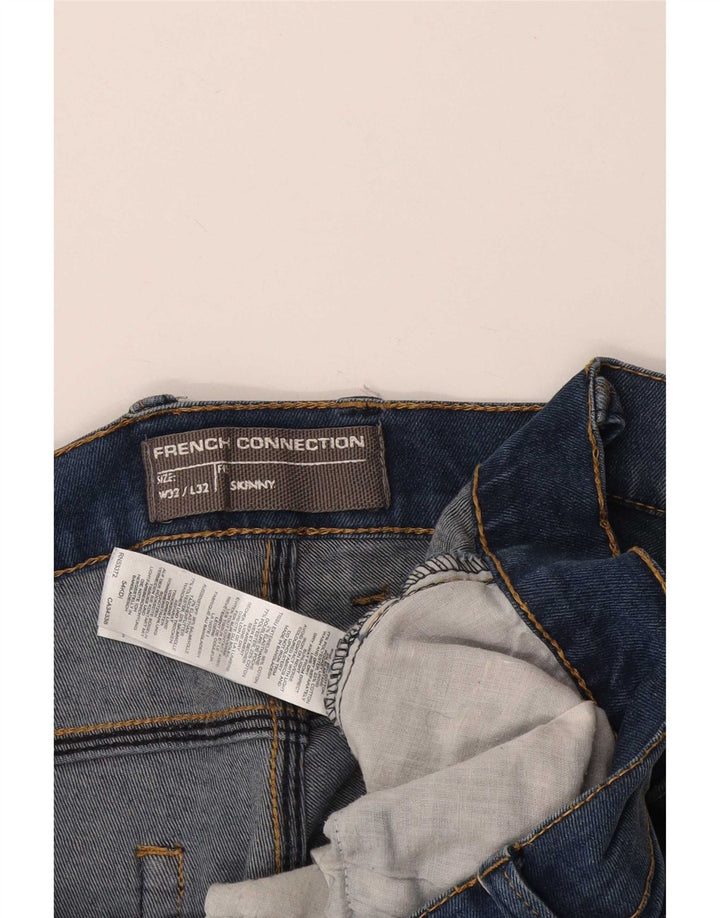 Pantaloni scurți din denim skinny pentru bărbați French Connection W32, bumbac albastru mediu