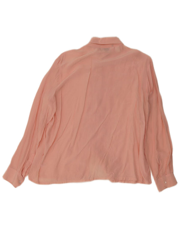Bluză cămașă pentru femei Silkhana by Lady Manhattan UK 22 3XL Mătase roz