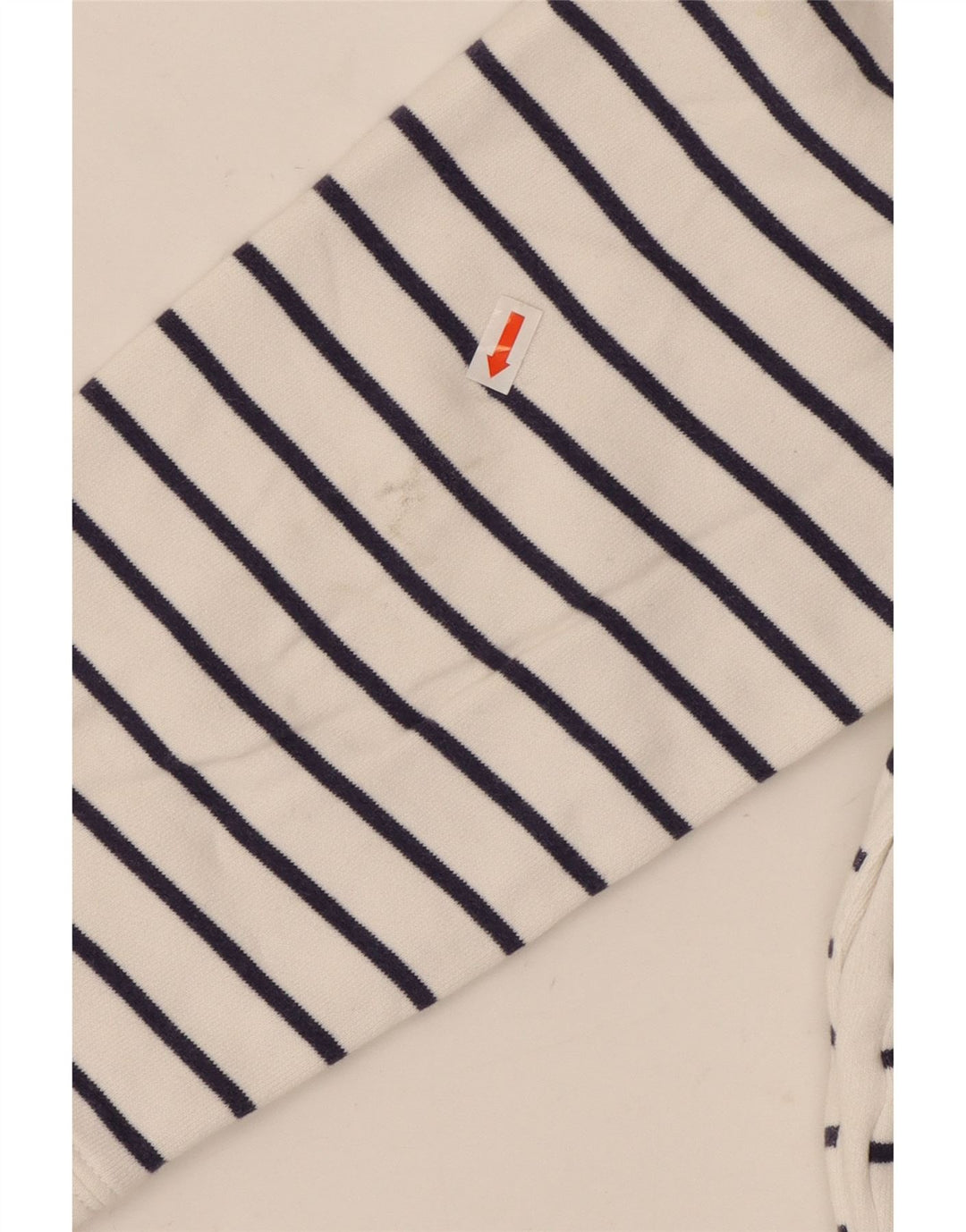 CREW CLOTHING Hanorac pentru femei cu fermoar și gât Pulover UK 14, mare, cu dungi albe