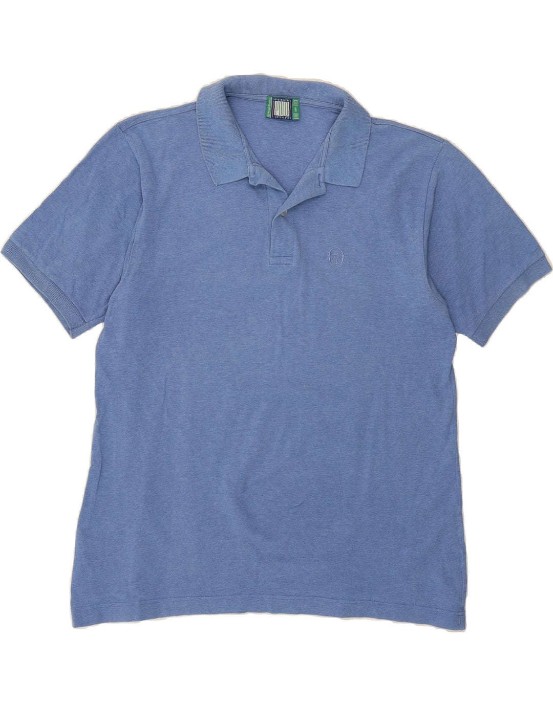 SERGIO TACCHINI Mens Polo Shirt Large Blue Cotton Vintage Sergio Tacchini and Second-Hand Sergio Tacchini from Messina Hembry 