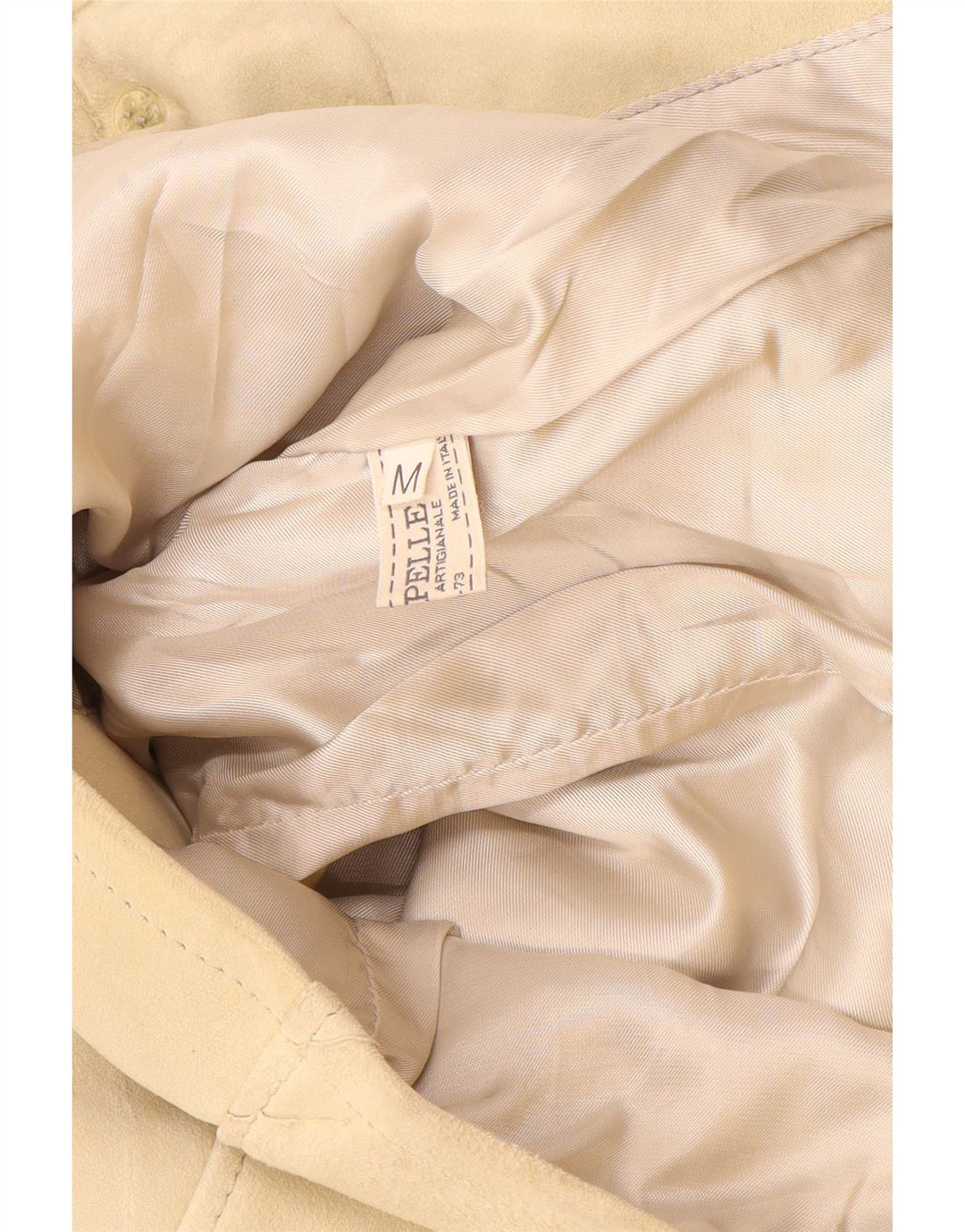 Jachetă vintage pentru femei de piele intoarsa UK 12 Medium Beige Piele