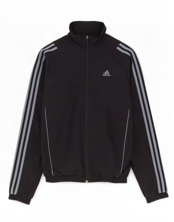 Jachetă de top pentru trening cu grafic pentru băieți Adidas 15-16 ani, poliester negru