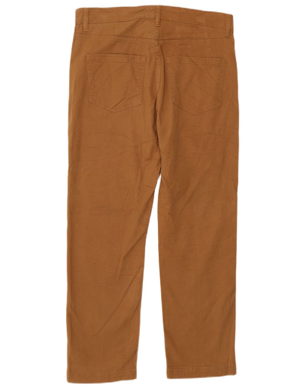 White Stuff Pantaloni tăiați pentru femei cu talie înaltă UK 12 Medium L32 L26 Maro