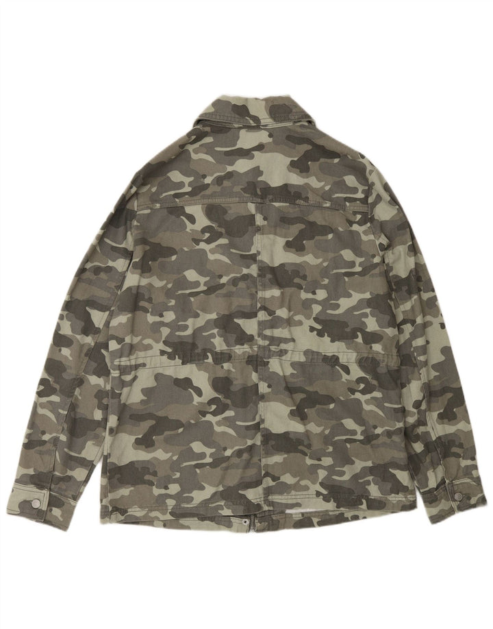 Jachetă militară pentru femei M&Co UK 12, bumbac camuflaj verde mediu