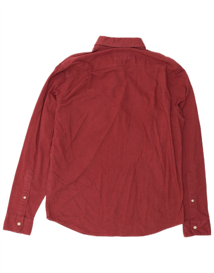 Cămașă cu pulover elastic pentru bărbați HOLLISTER, bumbac burgundy mare