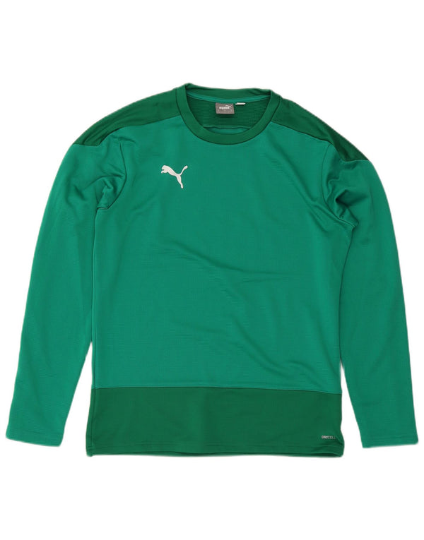 Top pentru bărbați Puma cu mânecă lungă, verde mediu